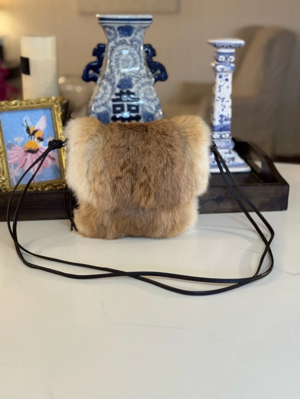 🤎 GENUINE RABBIT FUR SHOULDER BAG BY EXPRESS MADE IN AUSTRALIA!